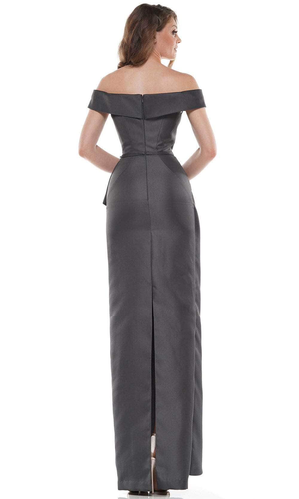 Marsoni by Colors - Ruffle Sheath Evening Dress MV1087 - back view