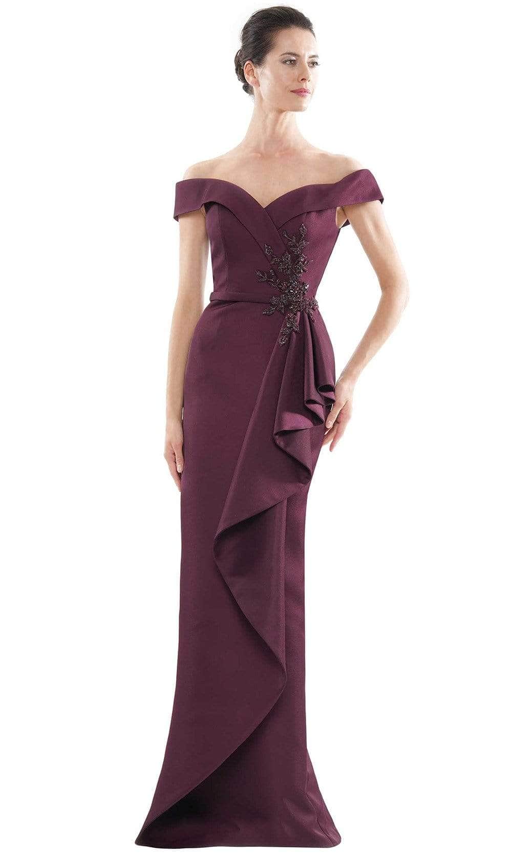 Marsoni by Colors - Ruffle Sheath Evening Dress MV1087 - view 5