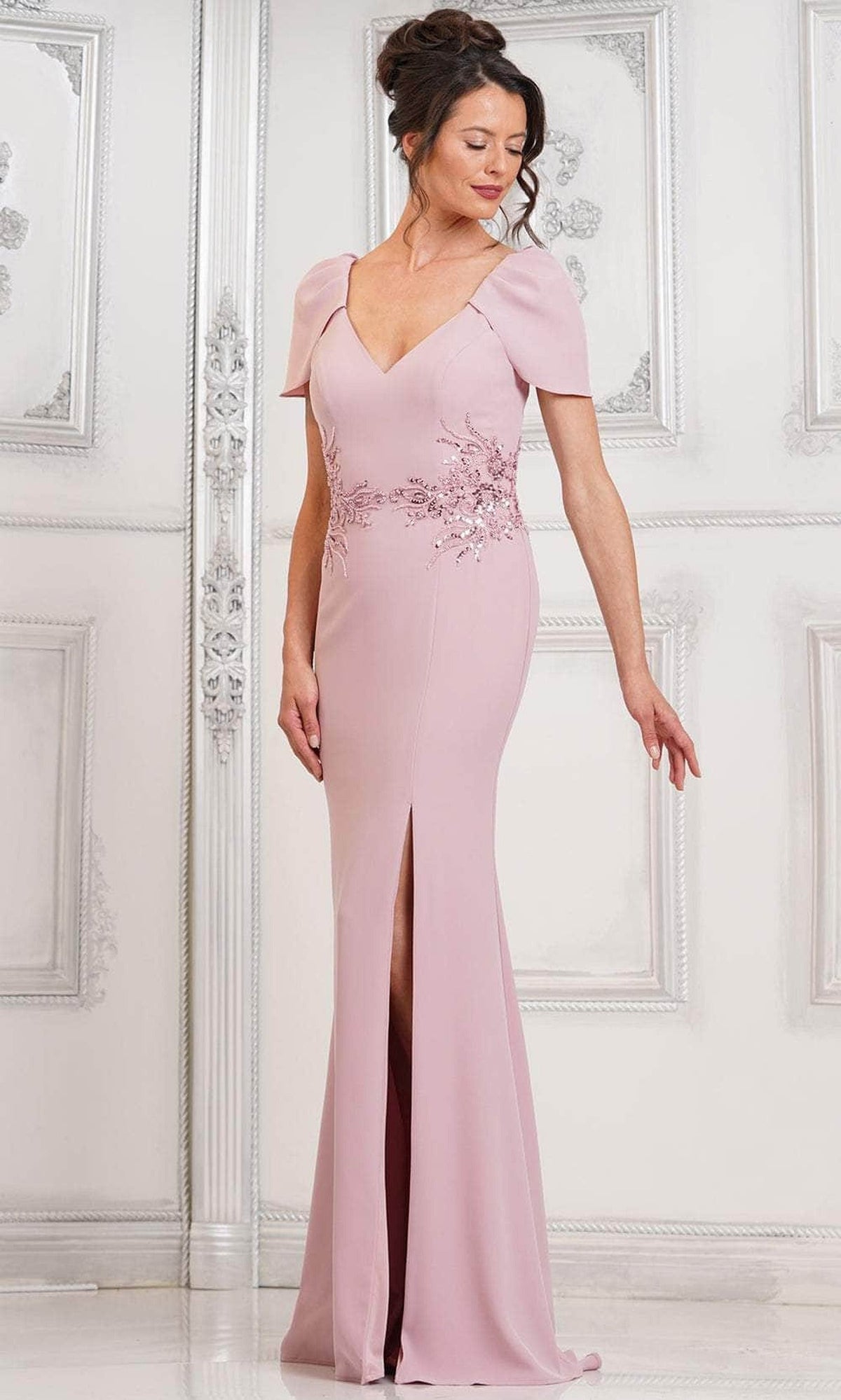 Marsoni MV1297 - Tulip Sleeve Evening Gown