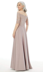 MGNY By Mori Lee - 72220 Off Shoulder Embroidered Lace Crepe Gown