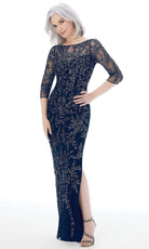 MGNY By Mori Lee - 72232 Fully Beaded Net Sheath Evening Gown
