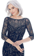 MGNY By Mori Lee - 72232 Fully Beaded Net Sheath Evening Gown