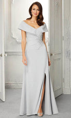 MGNY By Mori Lee - 72406SC Folded Off Shoulder Evening Gown