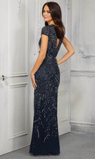 MGNY By Mori Lee - 72426 Leaf Motif Beaded Formal Evening Dress