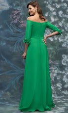 MGNY By Mori Lee 2070002 - Straight Neck Floral Applique Formal Gown