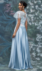 MGNY By Mori Lee 2070006 - Flutter Sleeve Satin Embellished Gown