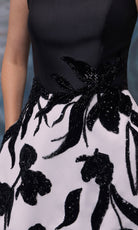 MGNY By Mori Lee 2070011 - Straight Neck Beaded Floral Applique Gown