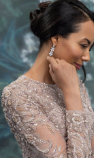 MGNY By Mori Lee 2070015 - Embroidered Applique High Neck Formal Gown