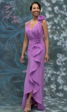 MGNY By Mori Lee 2070027 - Surplice V-Neck Cascading Ruffle Gown