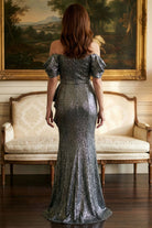 MGNY By Mori Lee 2070035 - Appliqued Straight Neckline Evening Gown