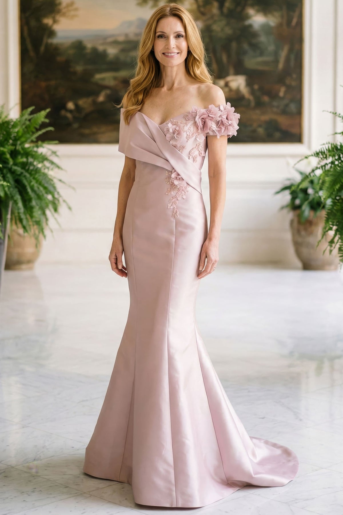 MGNY By Mori Lee 2070036 - 3D Floral Mikado Mermaid Evening Gown