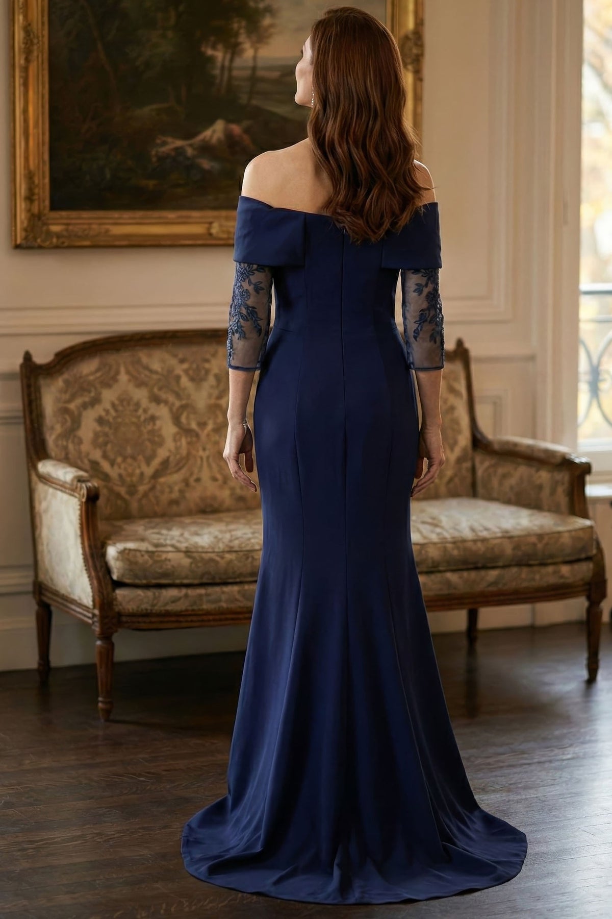 MGNY By Mori Lee 2070040 - Off Shoulder Applique Mermaid Evening Gown