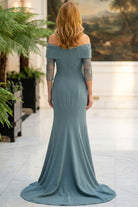 MGNY By Mori Lee 2070040 - Off Shoulder Applique Mermaid Evening Gown