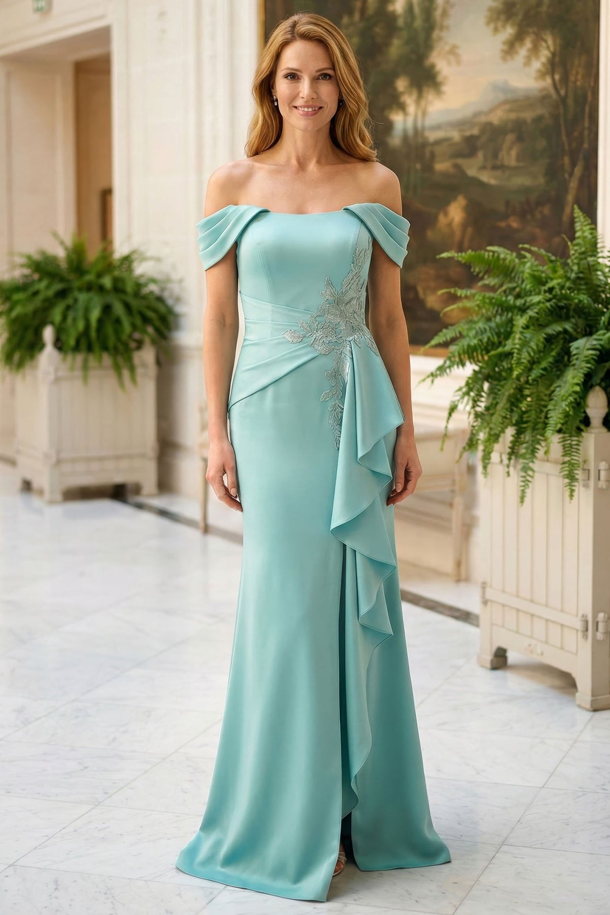 MGNY By Mori Lee 2070046 - Cascading Ruffle Sheath Long Evening Gown
