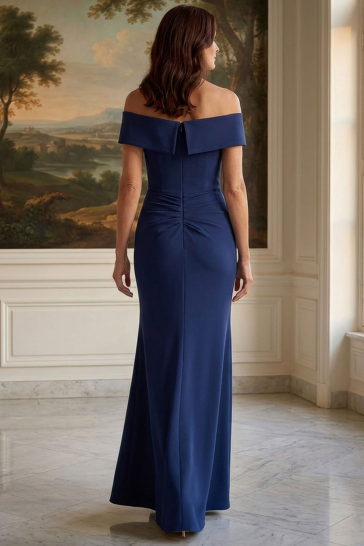 MGNY By Mori Lee 2070050 - Ruffle Detail Off Shoulder Evening Gown