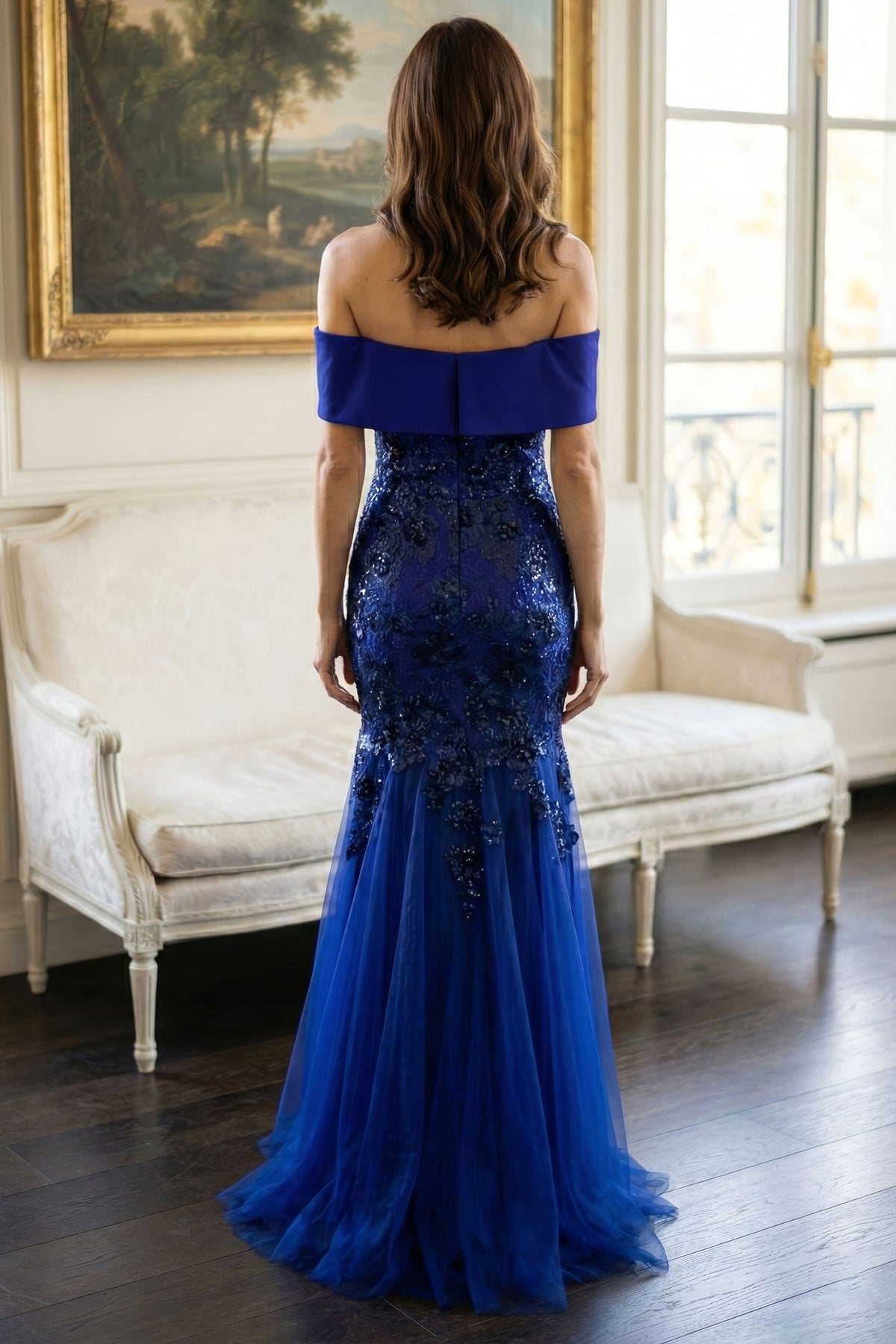MGNY By Mori Lee 2070054 - Mermaid Beaded Floral Lace Evening Gown