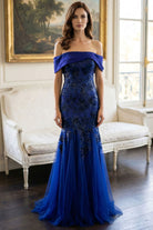 MGNY By Mori Lee 2070054 - Mermaid Beaded Floral Lace Evening Gown