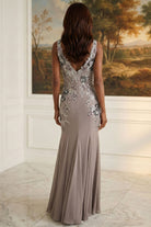 MGNY By Mori Lee 2070055 - Sequin Floral Embroidered Evening Gown
