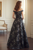 MGNY By Mori Lee 2070064 - Floral Brocade A-Line Evening Gown