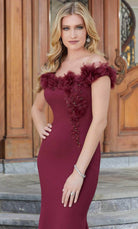 MGNY By Mori Lee 72732 - Crepe Trumpet Off Shoulder Dress