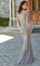 MGNY By Mori Lee 72734SC - Laced Straight Across Evening Dress