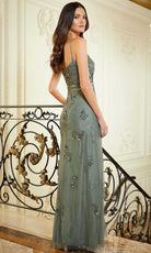 MGNY By Mori Lee 72807 - Embellished V-Neck Evening Gown
