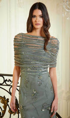 MGNY By Mori Lee 72807 - Embellished V-Neck Evening Gown