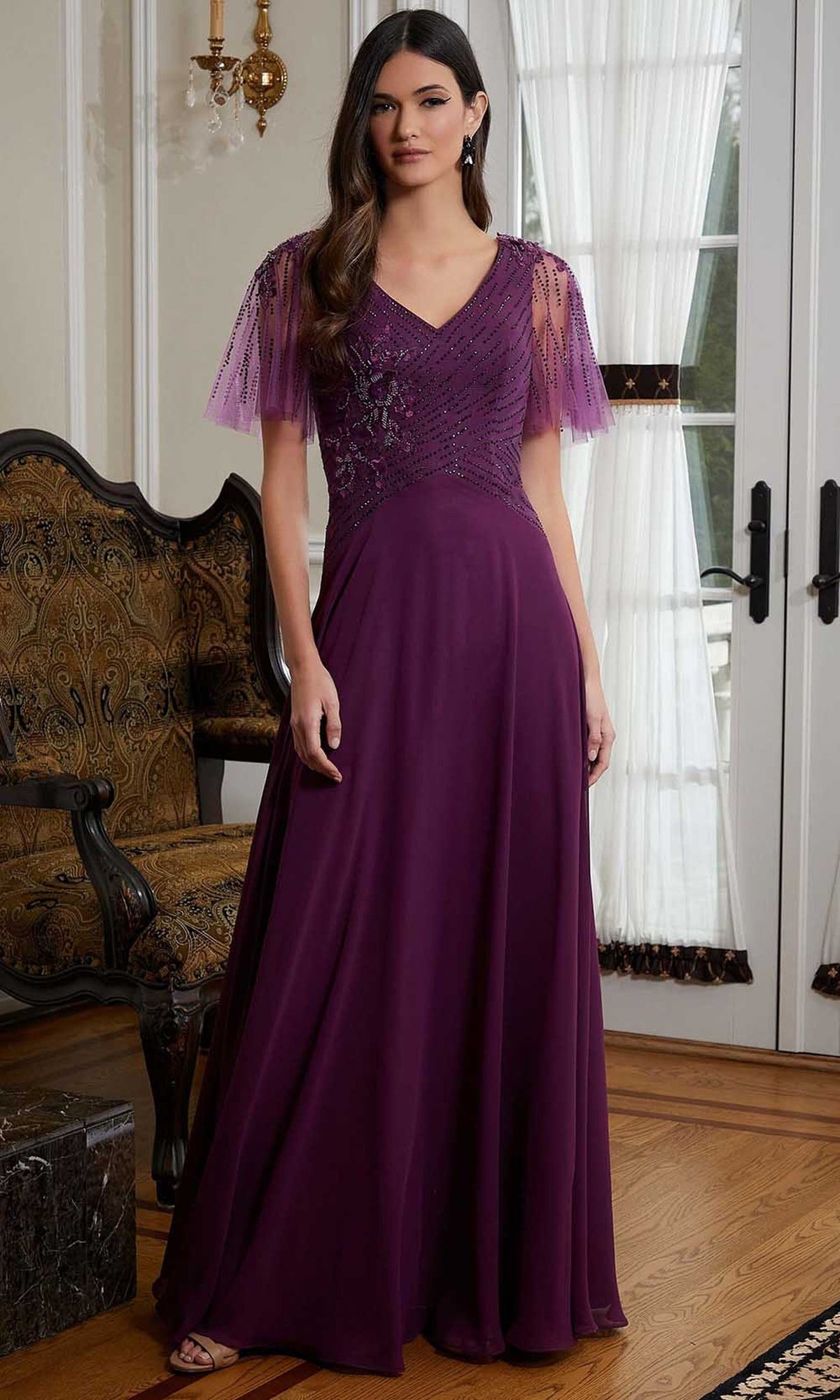 MGNY by Mori Lee 72819 - Flutter Sleeve Gown