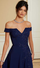 MGNY By Mori Lee 72826 - Beaded Lace A-Line Evening Gown
