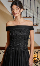 MGNY By Mori Lee 72833 - Off Shoulder Evening Gown With Cape