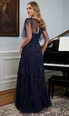 MGNY By Mori Lee 72837 - Floral Beaded Illusion Evening Gown