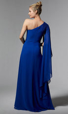MGNY By Mori Lee 72904 - One Shoulder Chiffon Evening Dress