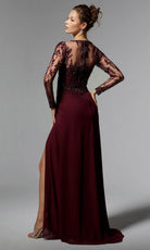 MGNY By Mori Lee 72906 - Embroidered Long Sleeve Evening Dress