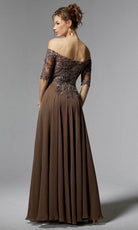 MGNY By Mori Lee 72907 - Beaded Off Shoulder Evening Dress