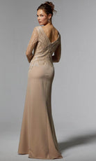 MGNY By Mori Lee 72916 - Beaded V-Neck Evening Dress