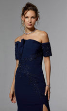 MGNY By Mori Lee 72919 - Pleated Off Shoulder Evening Dress