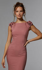 MGNY By Mori Lee 72920 - Applique Cap Sleeve Evening Dress