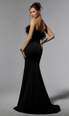 MGNY By Mori Lee 72923 - Feather Trimmed Evening Dress