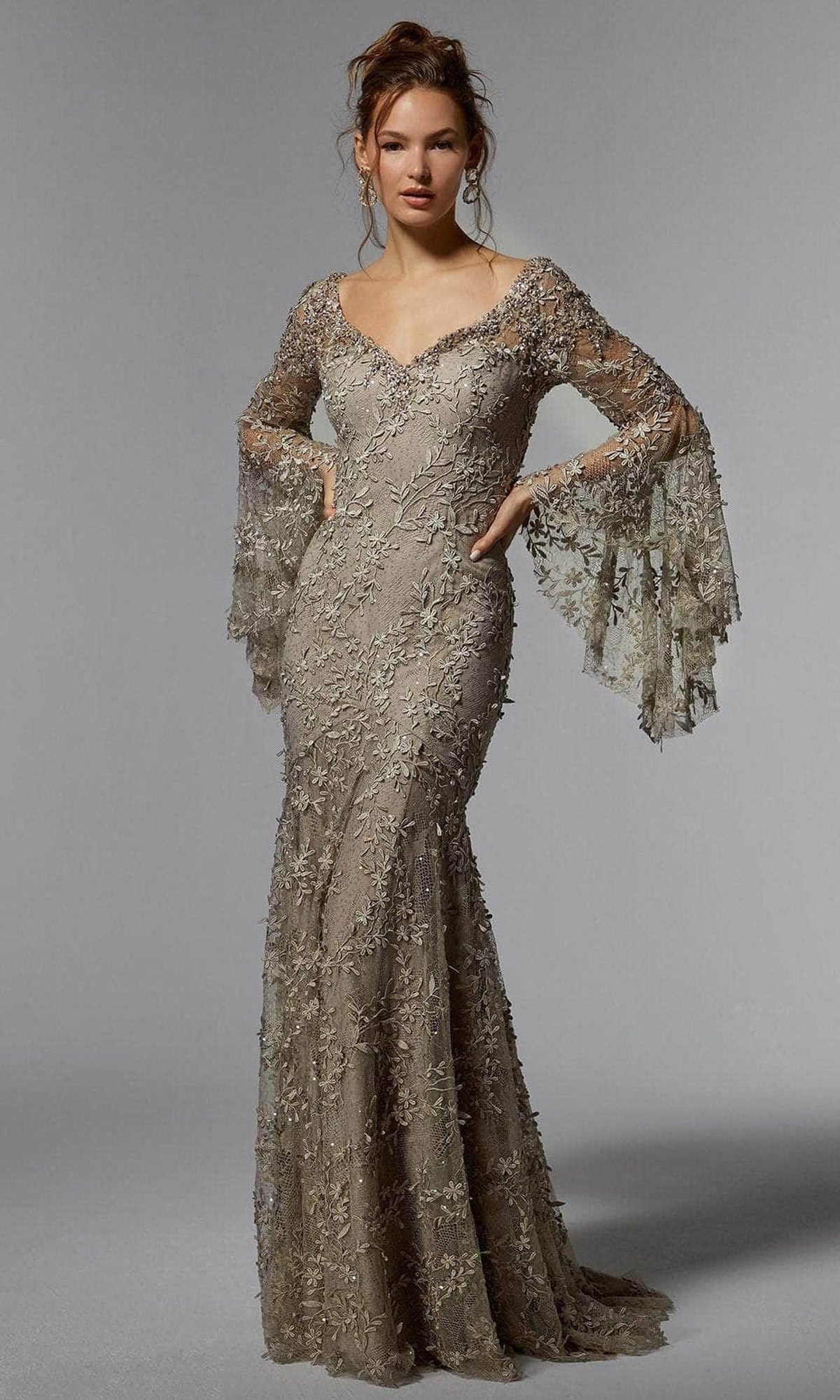 MGNY By Mori Lee 72930 - Allover Lace Evening Dress
