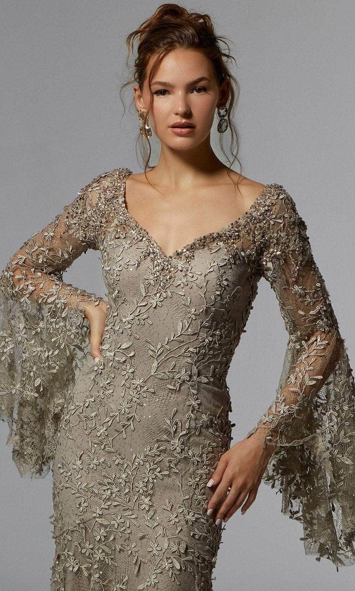 MGNY By Mori Lee 72930 - Allover Lace Evening Dress