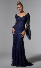 MGNY By Mori Lee 72930 - Allover Lace Evening Dress