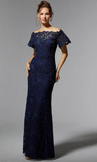 MGNY By Mori Lee 72931 - Bateau Lace Evening Dress