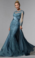 MGNY By Mori Lee 72937 - Embroidered Overskirt Evening Dress