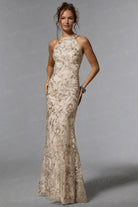 MGNY by Mori Lee 72939 - Halter Sheath Evening Dress