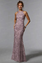 MGNY by Mori Lee 72939 - Halter Sheath Evening Dress