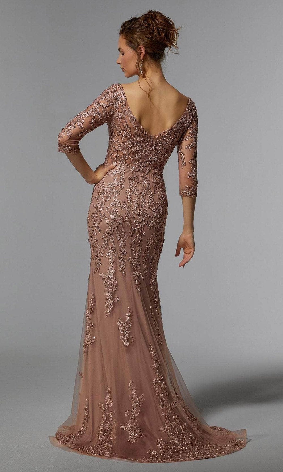 MGNY By Mori Lee 72940 - Frosted Lace Evening Dress