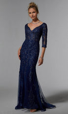 MGNY By Mori Lee 72940 - Frosted Lace Evening Dress
