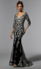 MGNY By Mori Lee 72940 - Frosted Lace Evening Dress