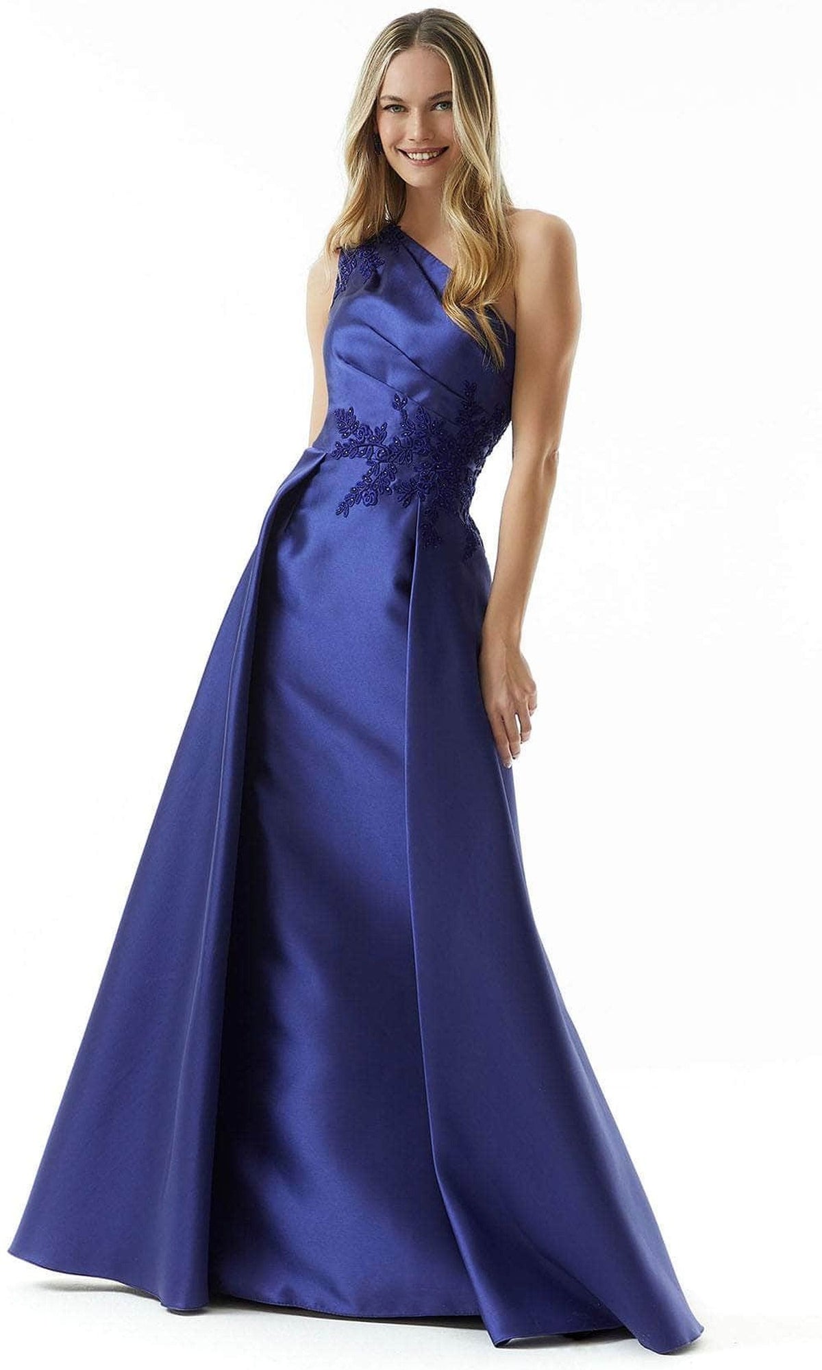 MGNY by Mori Lee 73003 - Satin Overskirt Evening Dress