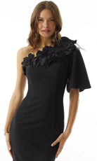 MGNY by Mori Lee 73009 - One Shoulder Applique Evening Dress